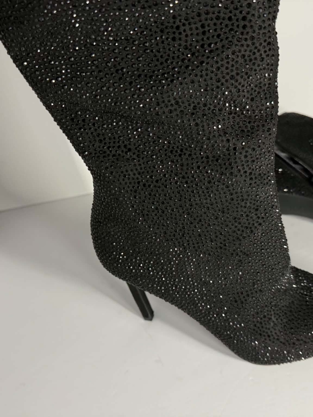 INC International Concepts Black Over-The-Knee Rhinestone Stiletto Boots - Picture 8 of 15